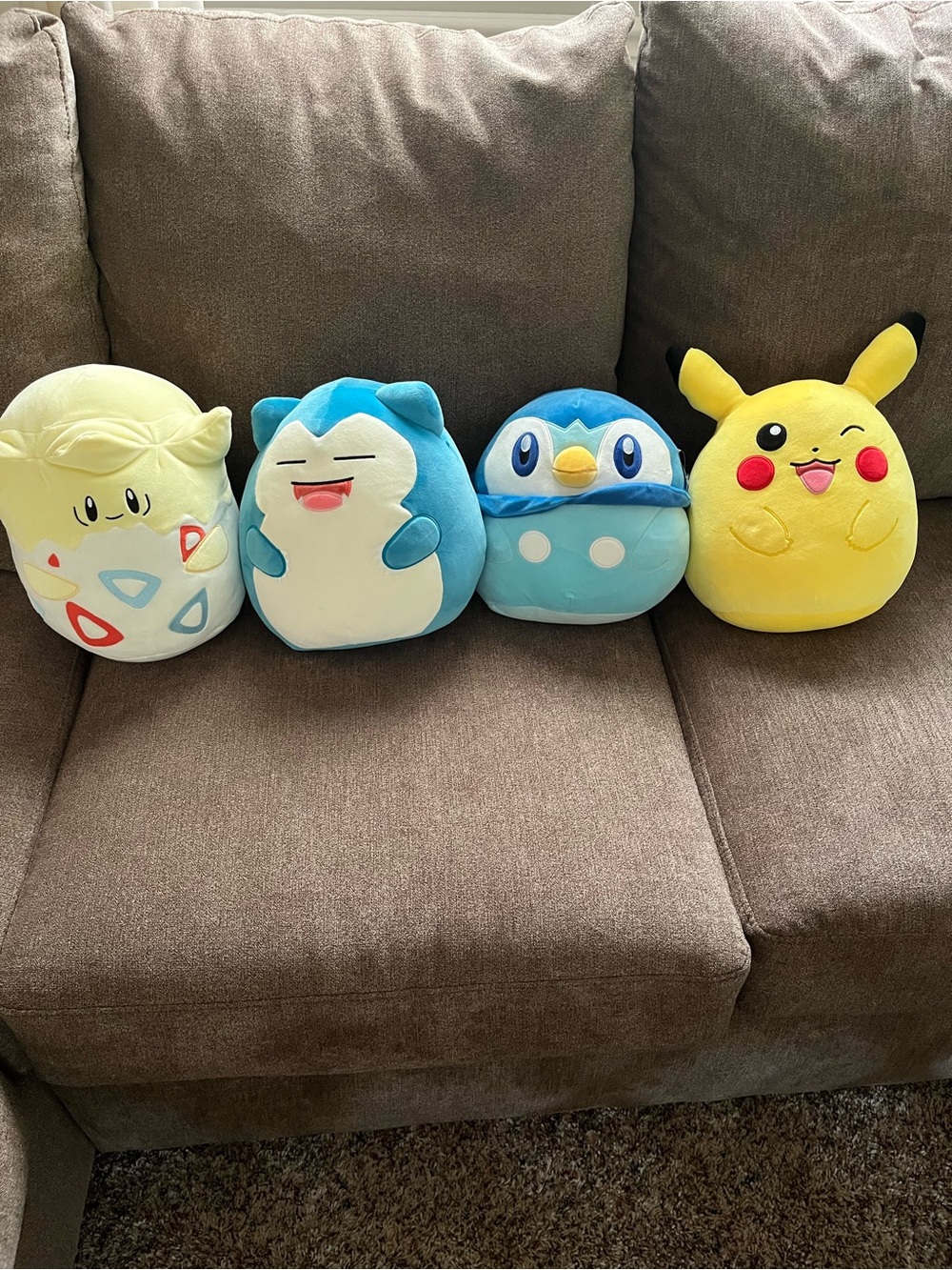 Pokemon Squishmallows- Pikachu,Piplup, Togepi, Snorlax